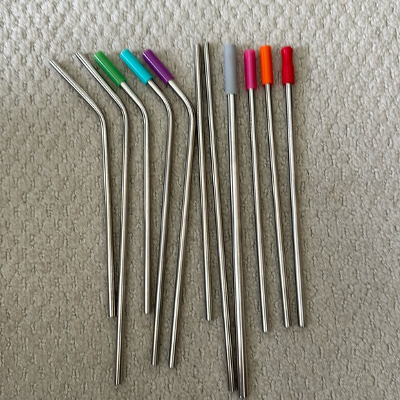 11 Assorted Stainless Reusable Straws - Picture 1 of 1